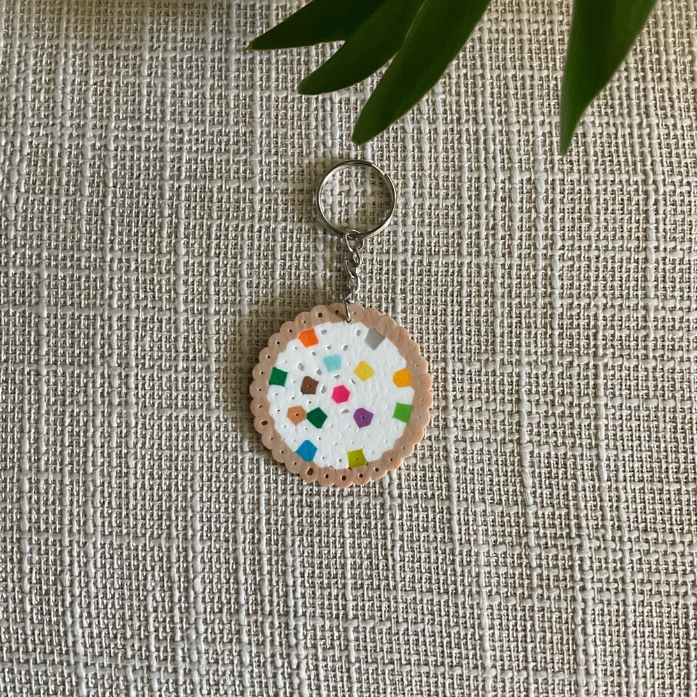 Handmade Cookie Perler Bead Keychains - Picture 5 of 11